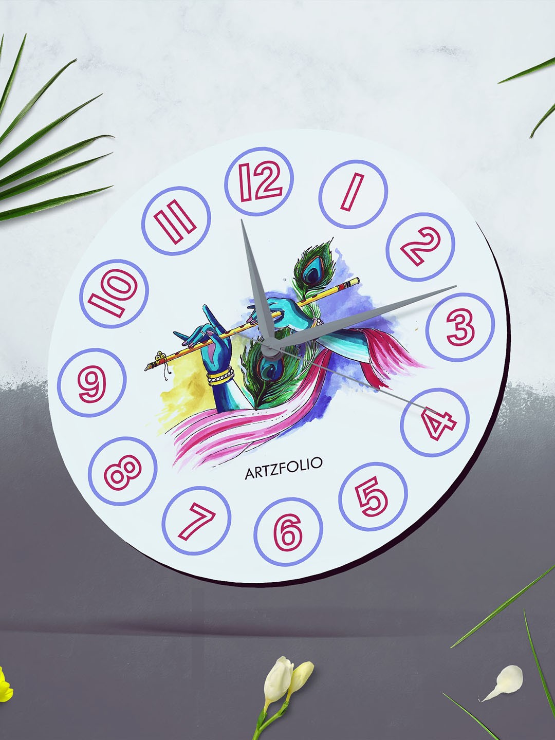 

ArtzFolio Multicoloured Printed Contemporary Wall Clock, Multi