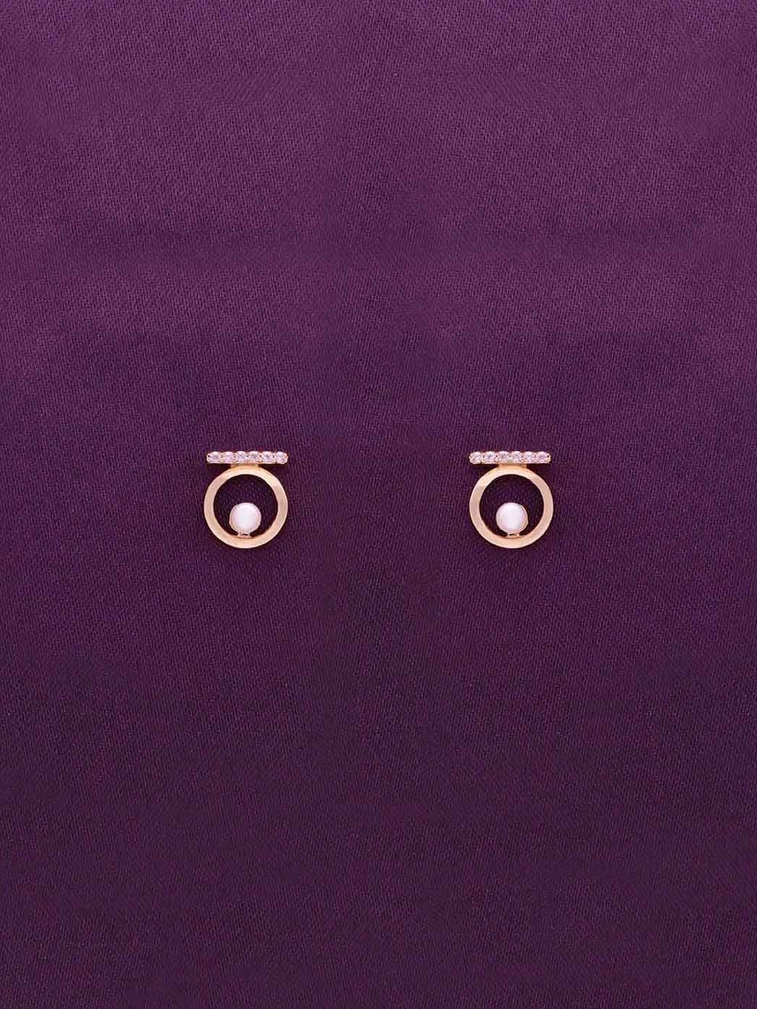 

KAI JEWEL Contemporary Studs Earrings, Rose gold