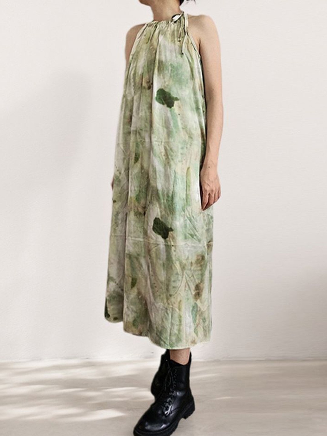 

LULU & SKY Women Print A-Line Midi Dress, Green