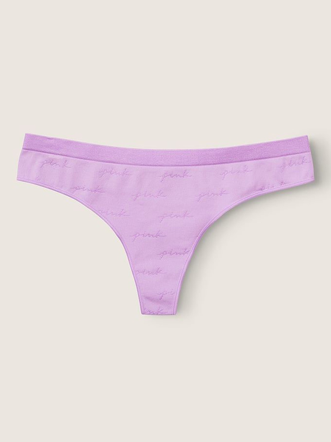 

Victoria's Secret PINK Printed Low Rise Thong Briefs- 111993873KL8, Purple