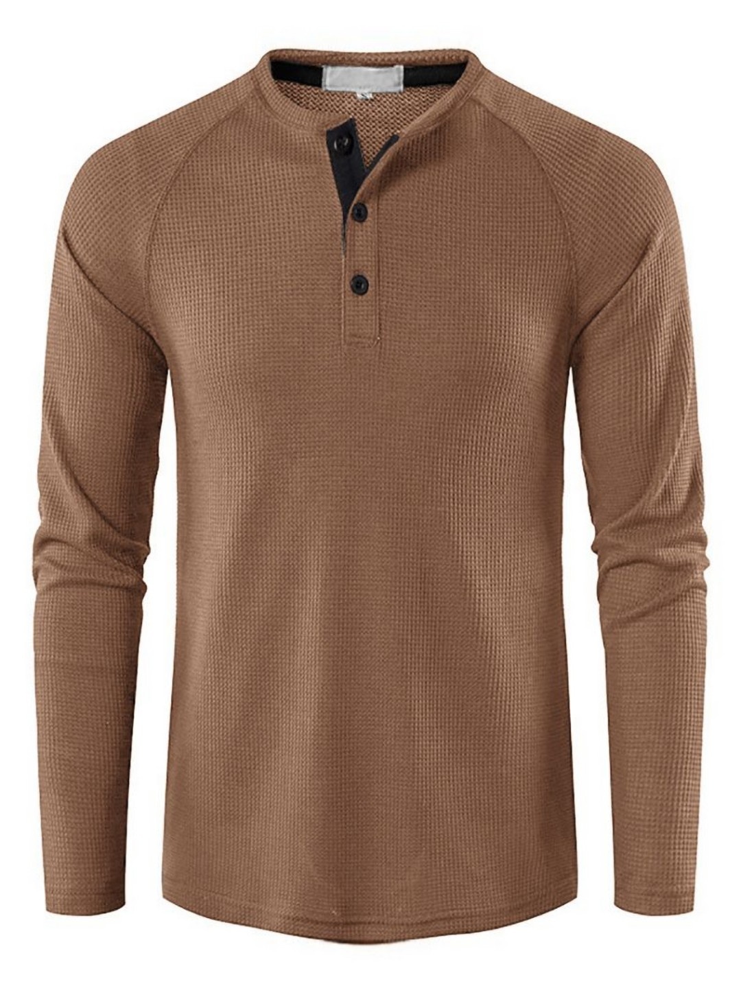 

StyleCast x Revolte Men Mandarin Collar T-shirt, Khaki