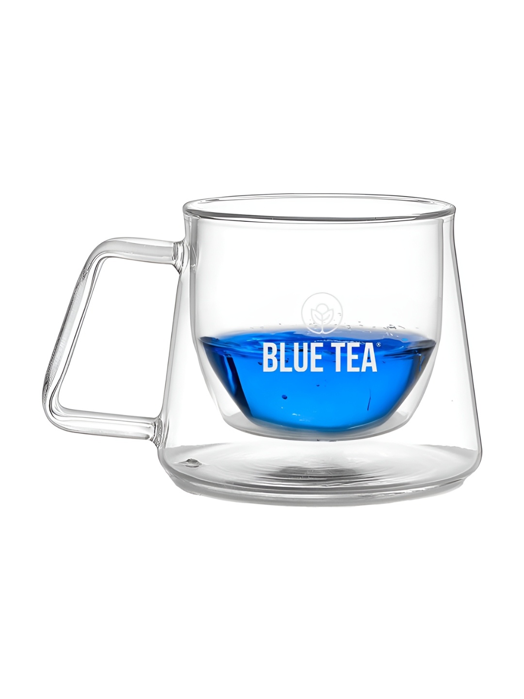 

BLUE TEA Transparent Insulated Double Wall Crystal Glass Cup - 200ml