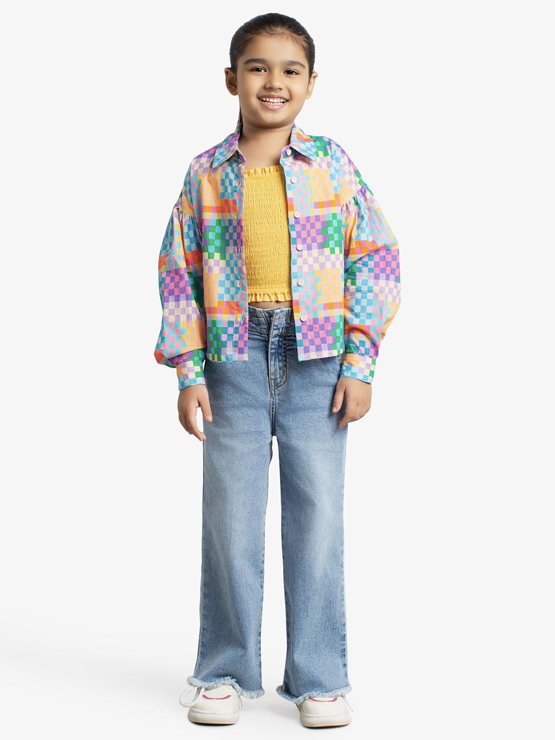 

Ed-a-Mamma Checked Cotton Shirt Style Top, Multi