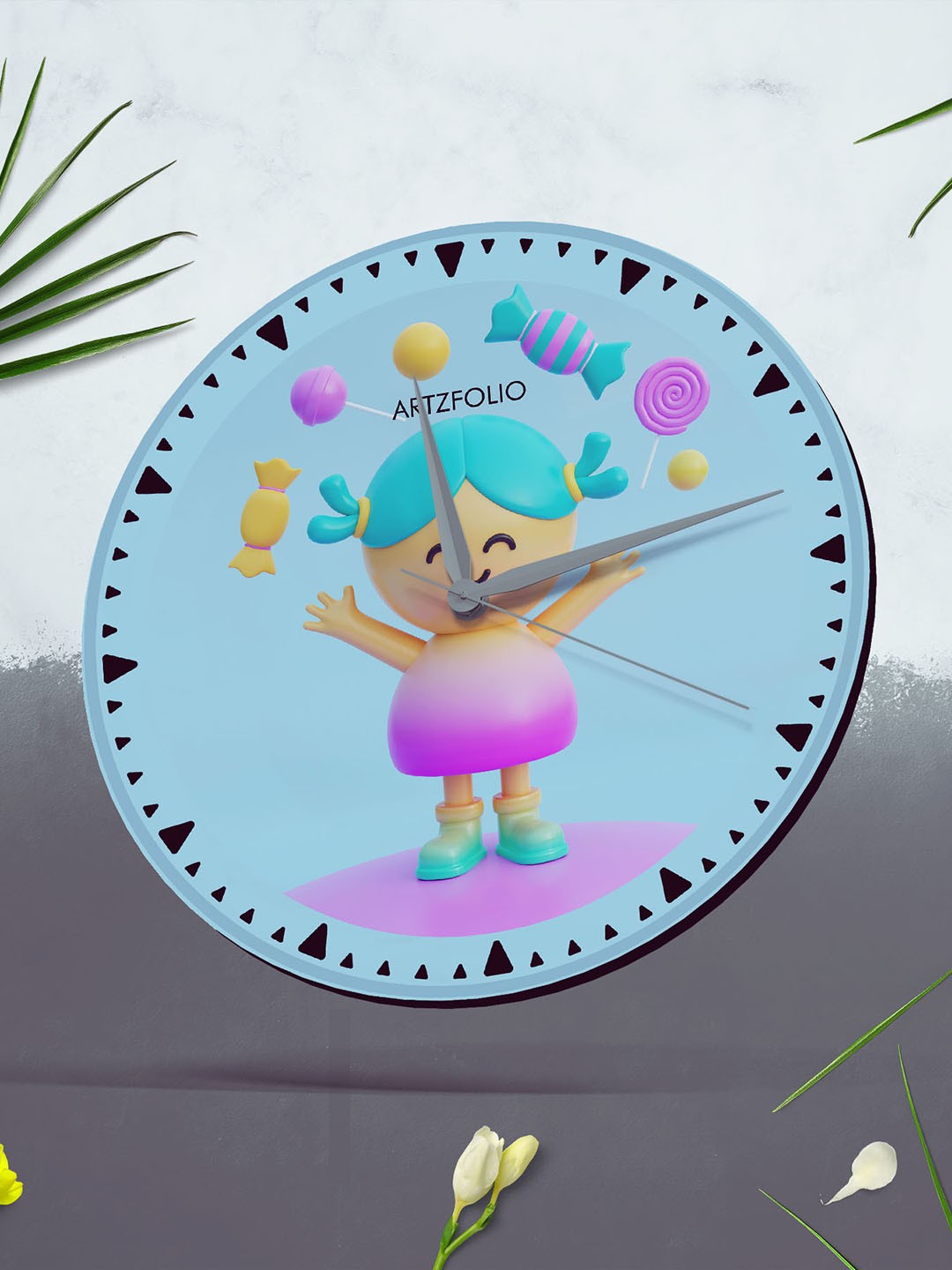 

ArtzFolio Multicoloured Printed Contemporary Wall Clock, Multi
