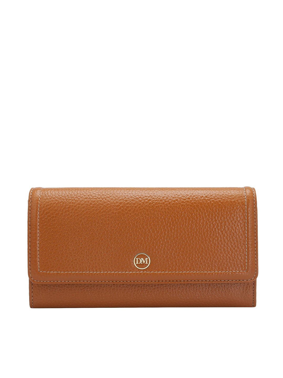 

Da Milano Women Textured Leather Envelope, Orange