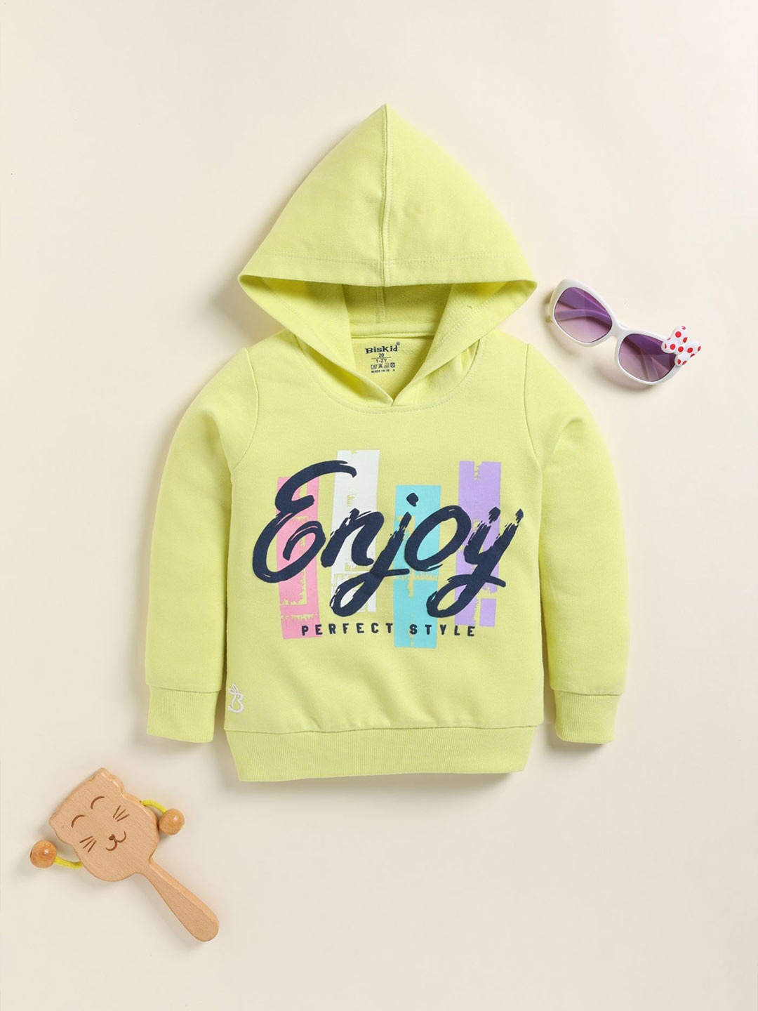 

Annie Girls Printed Hooded Sweatshirt, Green