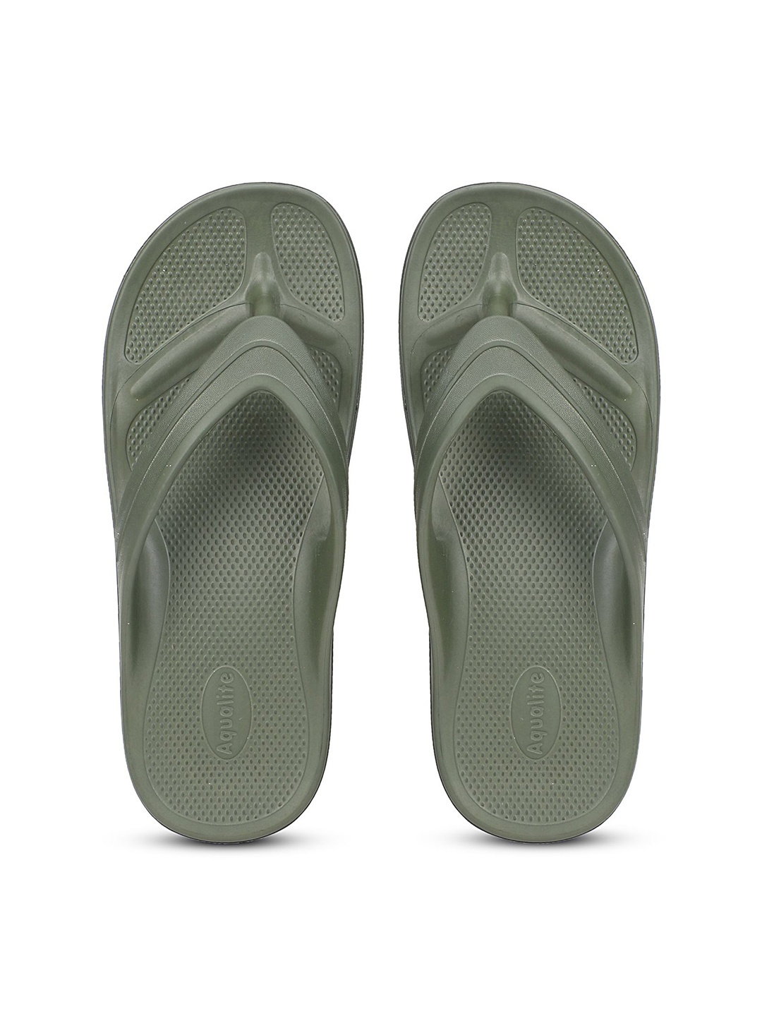 

Aqualite Unisex Kids Rubber Thong Flip-Flops, Olive