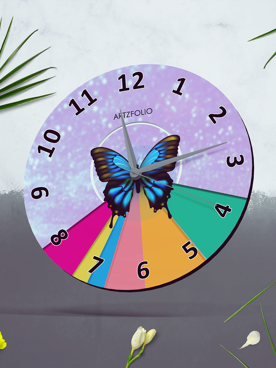 

ArtzFolio Multicoloured Printed Contemporary Wall Clock, Multi