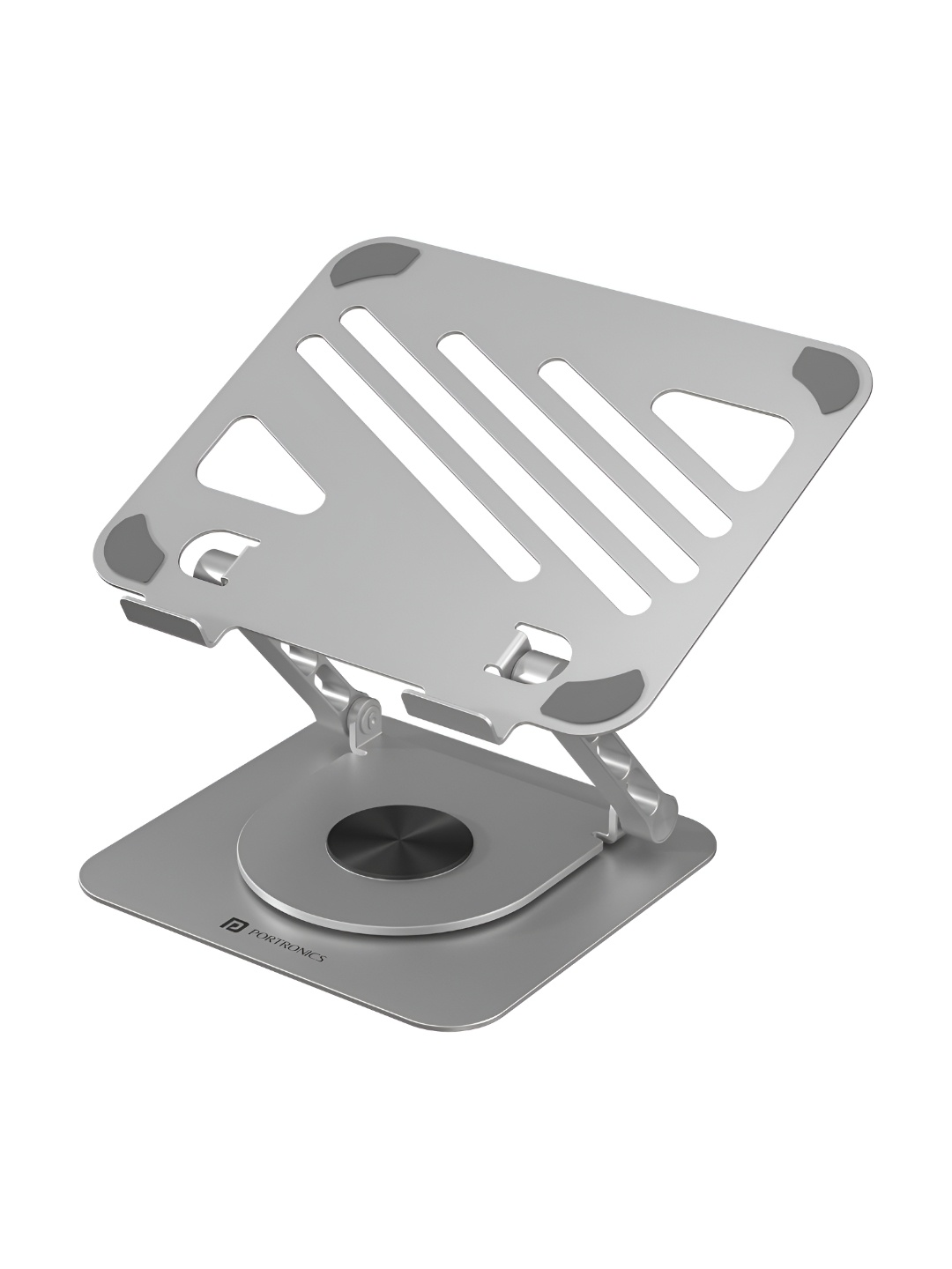 

Portronics My Buddy K3 Portable Laptop Stand With Adjustable Heights, Silver