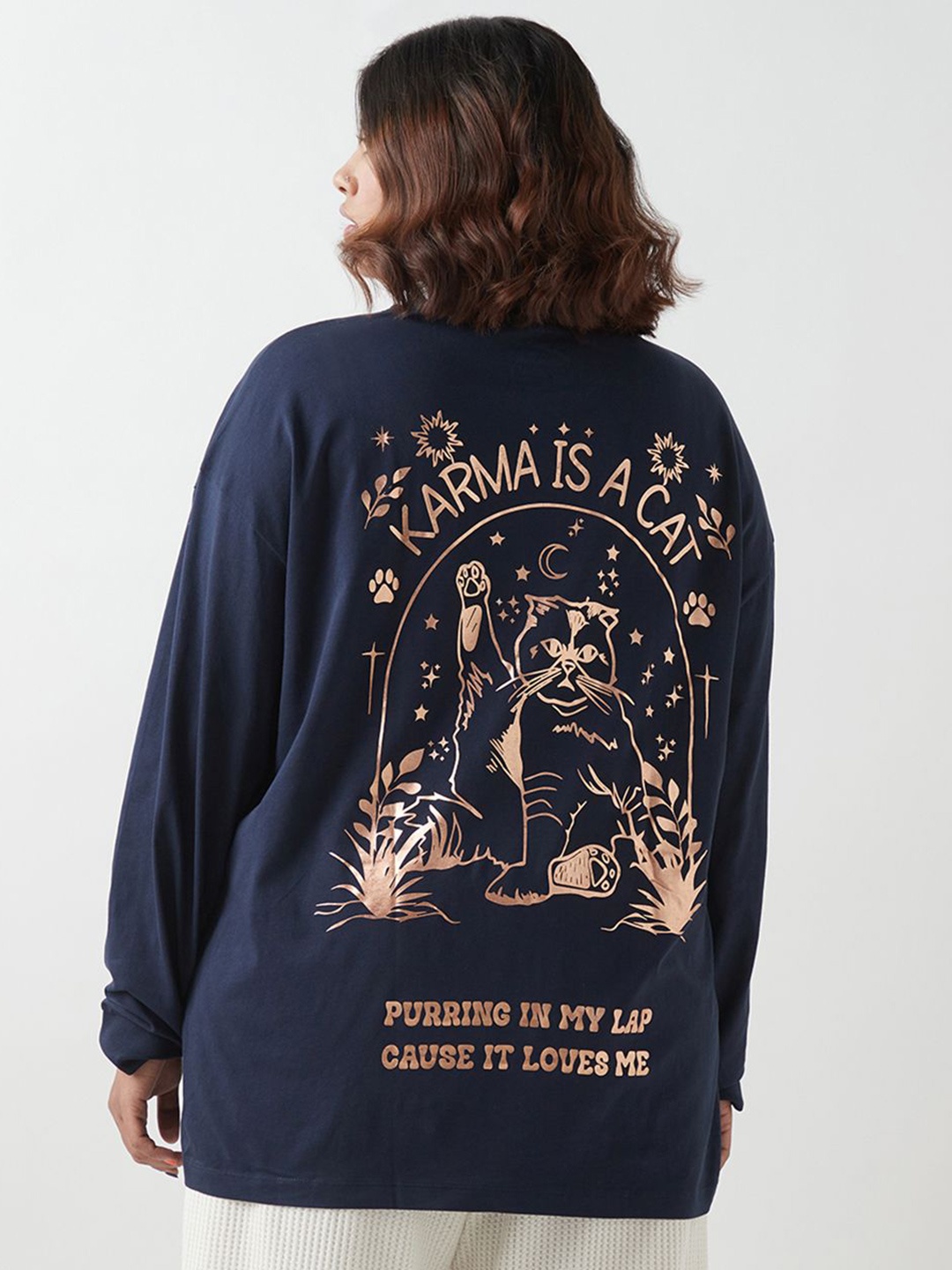 

Bewakoof Women Printed T-shirt, Blue