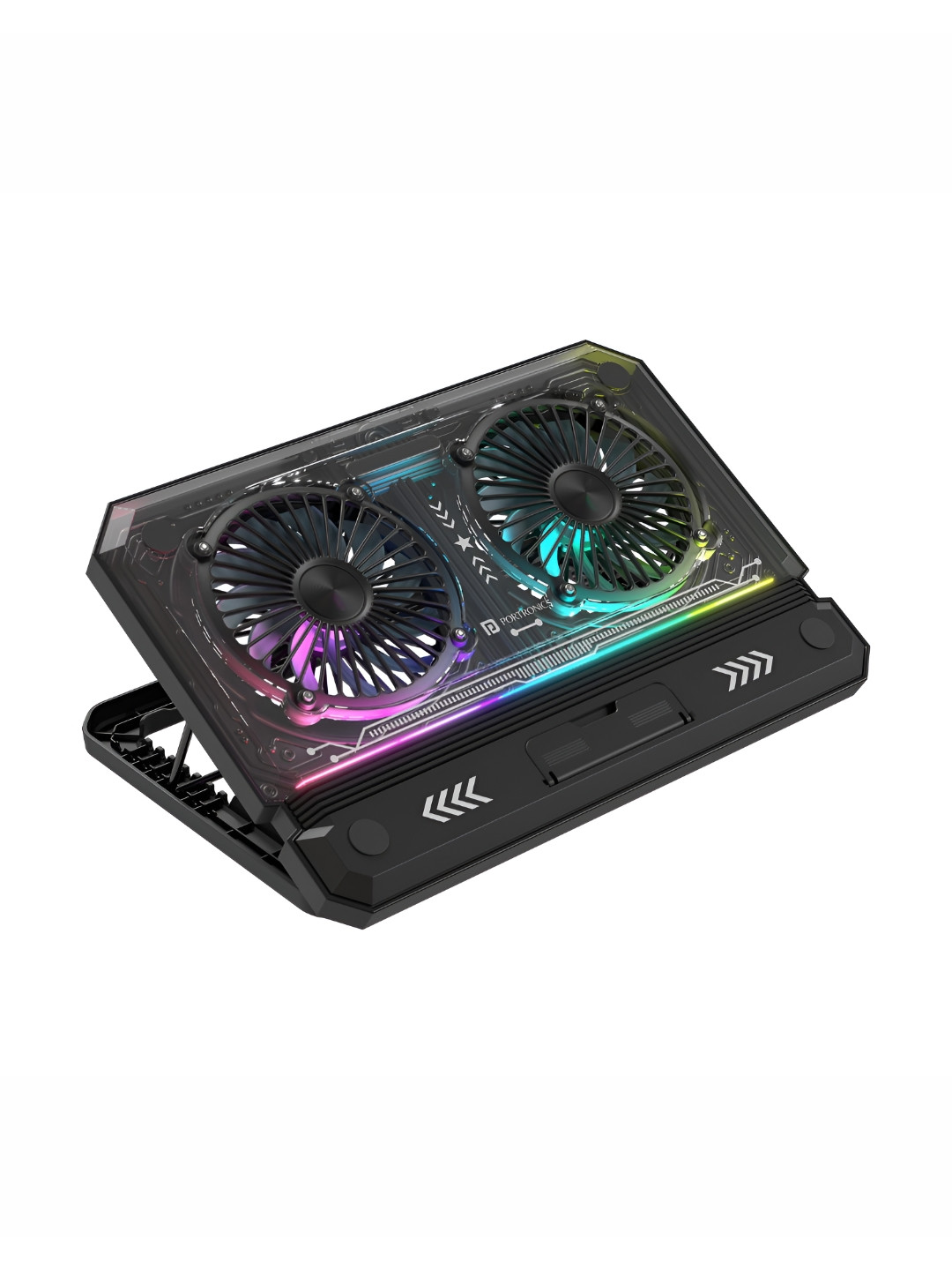 

Portronics My Buddy Air 5 Laptop Cooling Pad With Dual Cooling Fans, Black