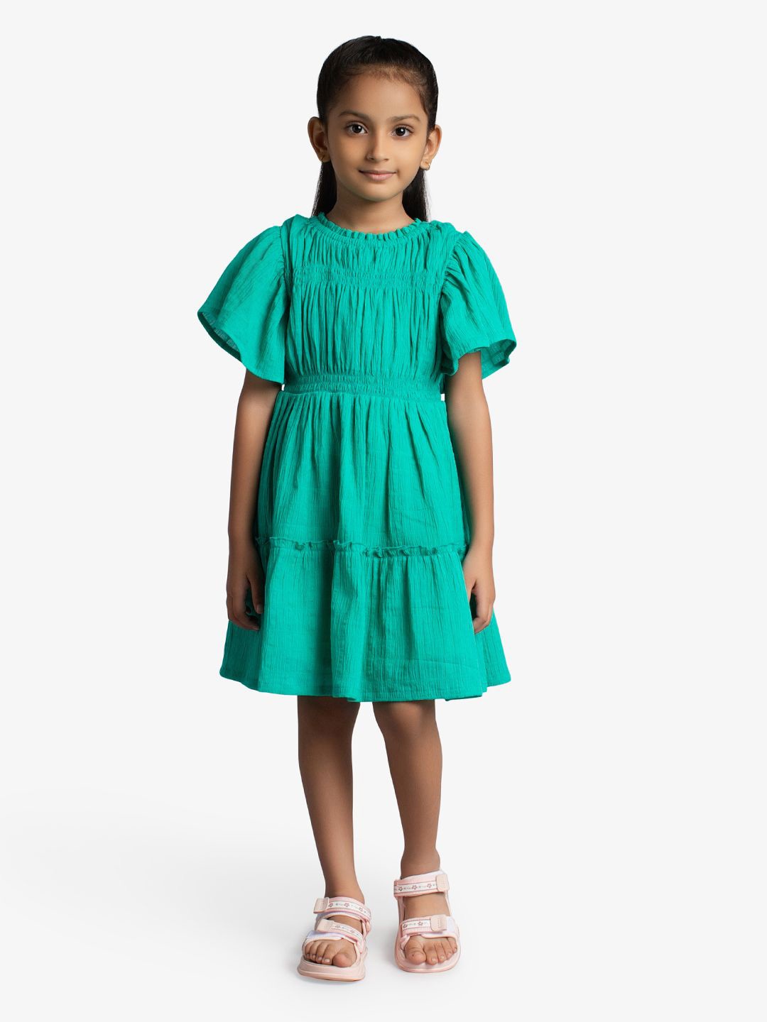 

Ed-a-Mamma Flared Sleeve Fit & Flare Dress, Green
