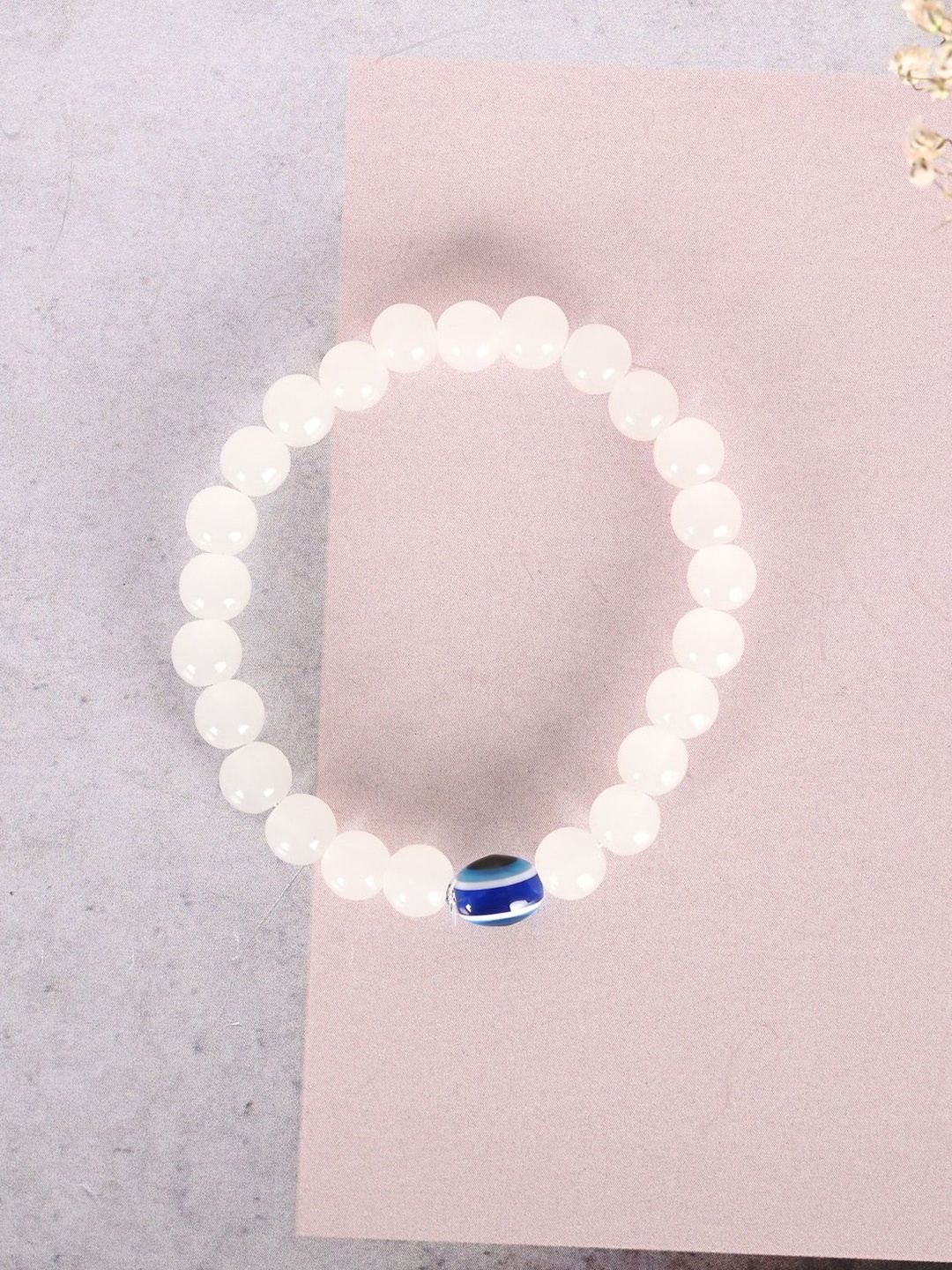 

NVR Unisex Kids Crystals Wraparound Bracelet, White