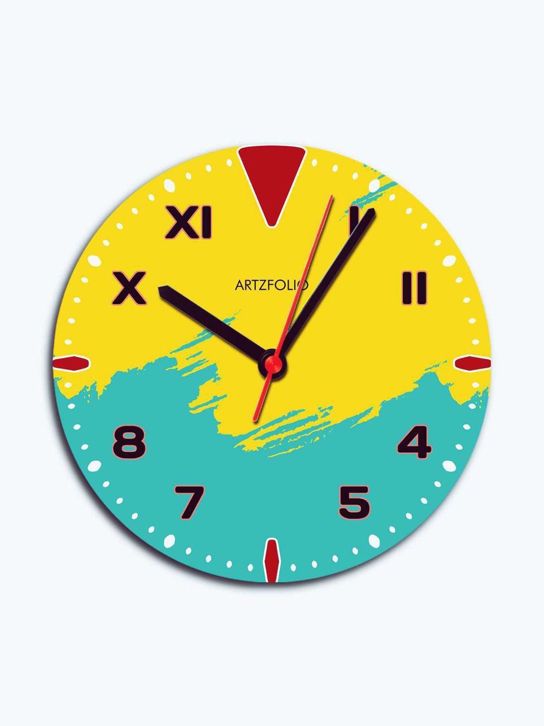 

ArtzFolio Multicoloured Printed Contemporary Wall Clock, Multi