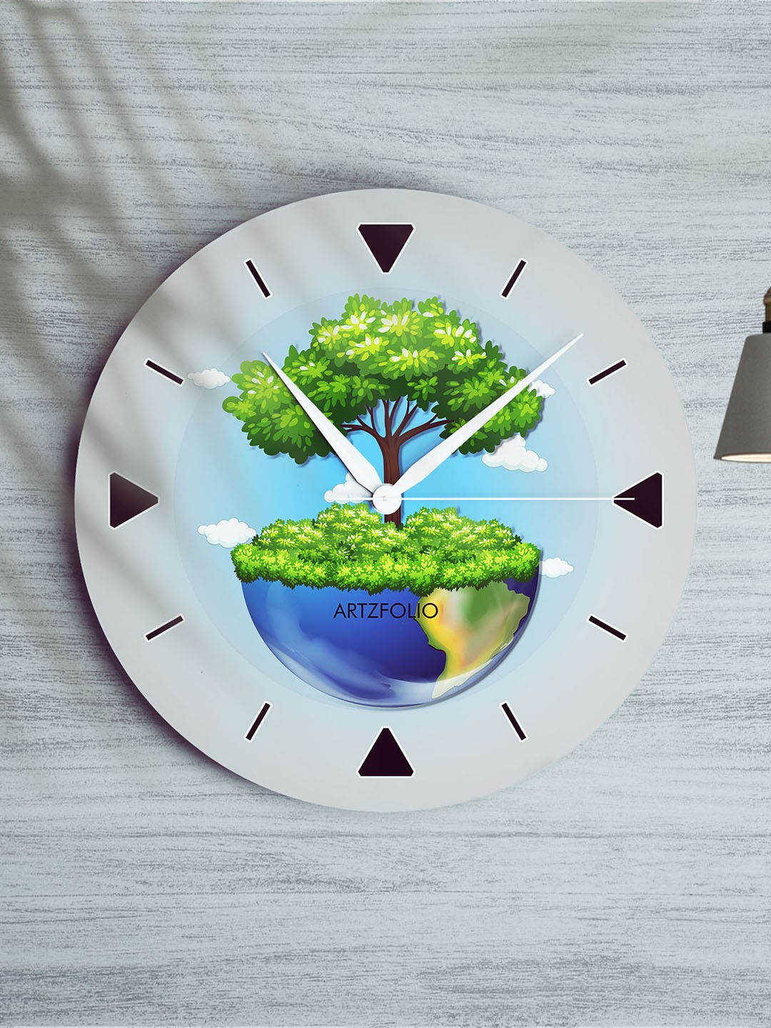 

ArtzFolio Multicoloured Printed Contemporary Wall Clock, Multi