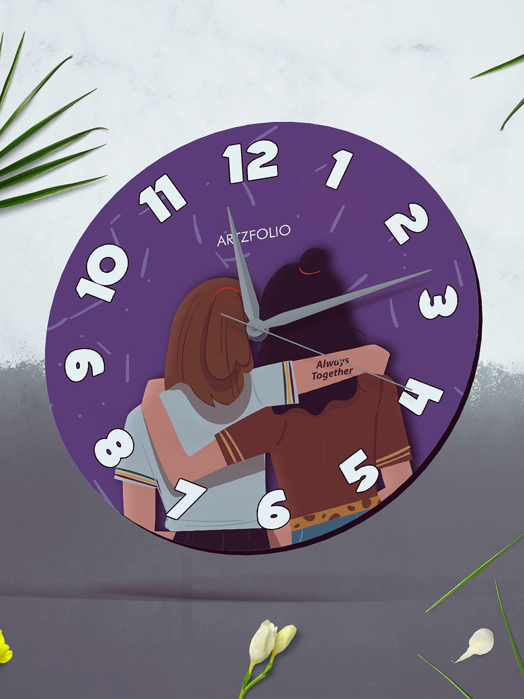 

ArtzFolio Multicoloured Printed Contemporary Wall Clock, Multi