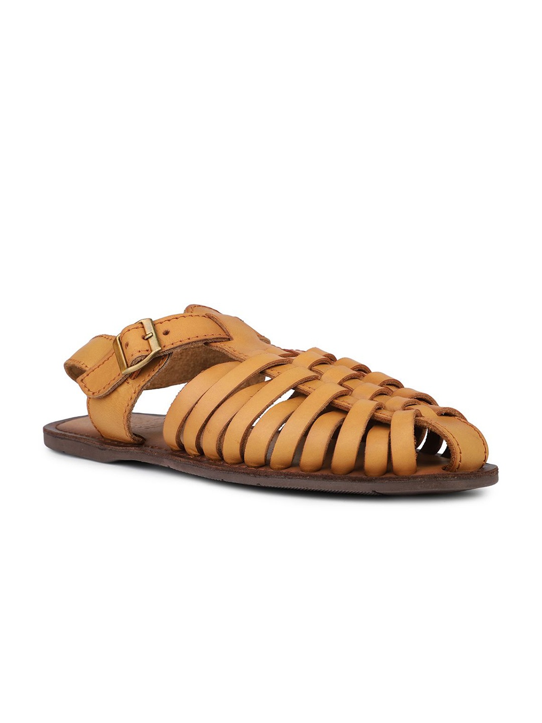 

ATESBER by Inc.5 Men Leather Fisherman Sandals, Tan