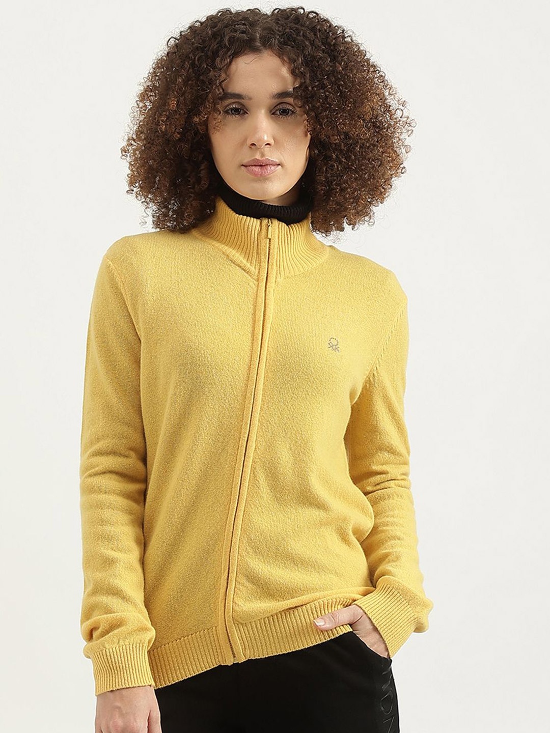 

United Colors of Benetton Women Woollen Pullover, Yellow