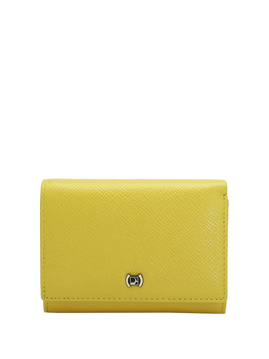 

Da Milano Women Textured Leather Envelope, Yellow