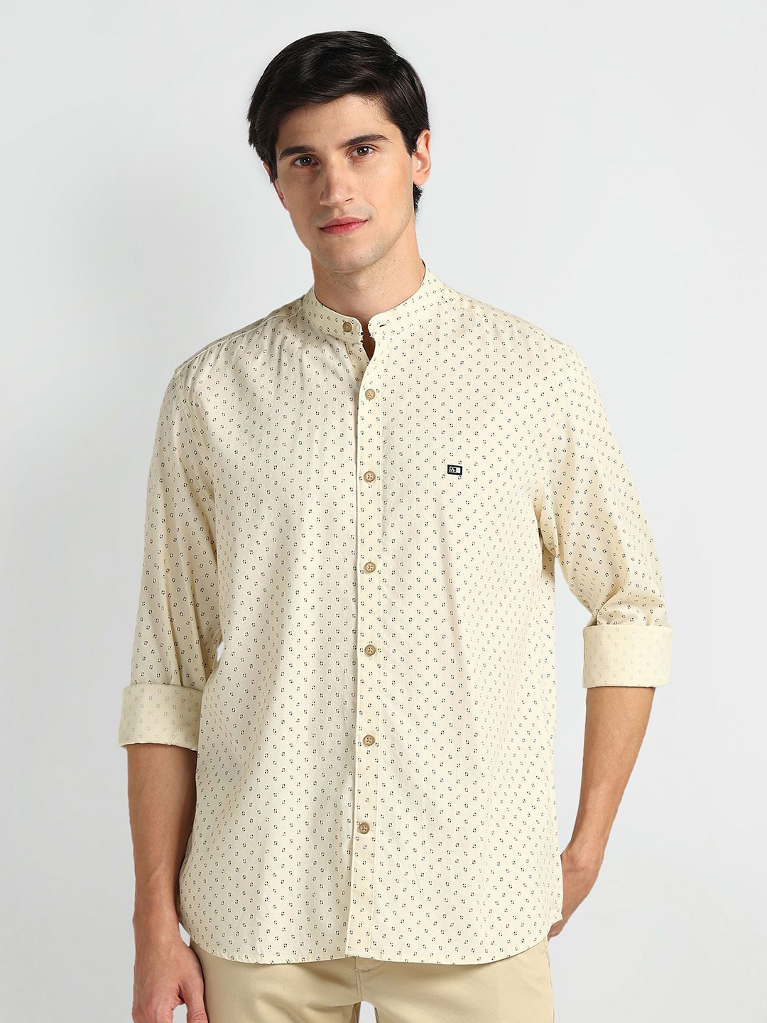 

Arrow Sport Men Slim Fit Opaque Printed Casual Shirt, White