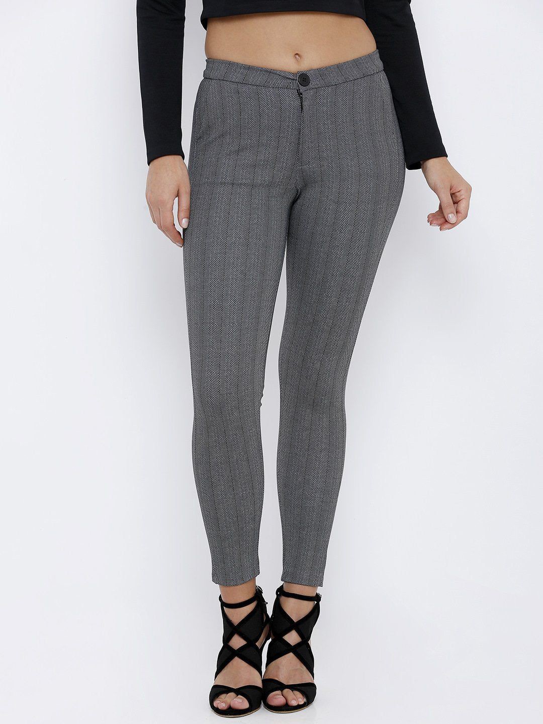 

Kraus Jeans Women Skinny Fit Treggings, Grey