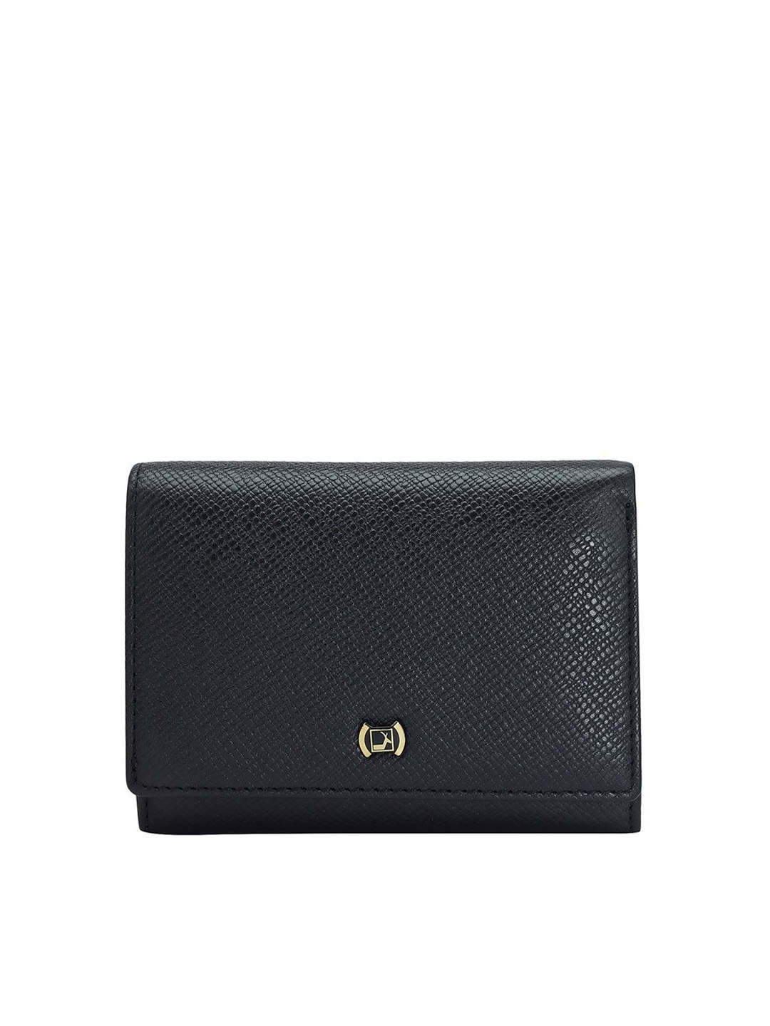 

Da Milano Women Textured Leather Envelope, Black