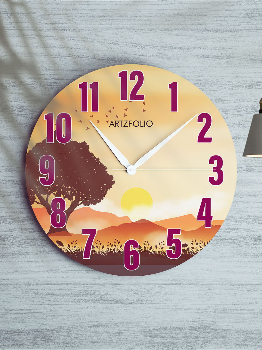 

ArtzFolio Multicoloured Printed Contemporary Wall Clock, Multi