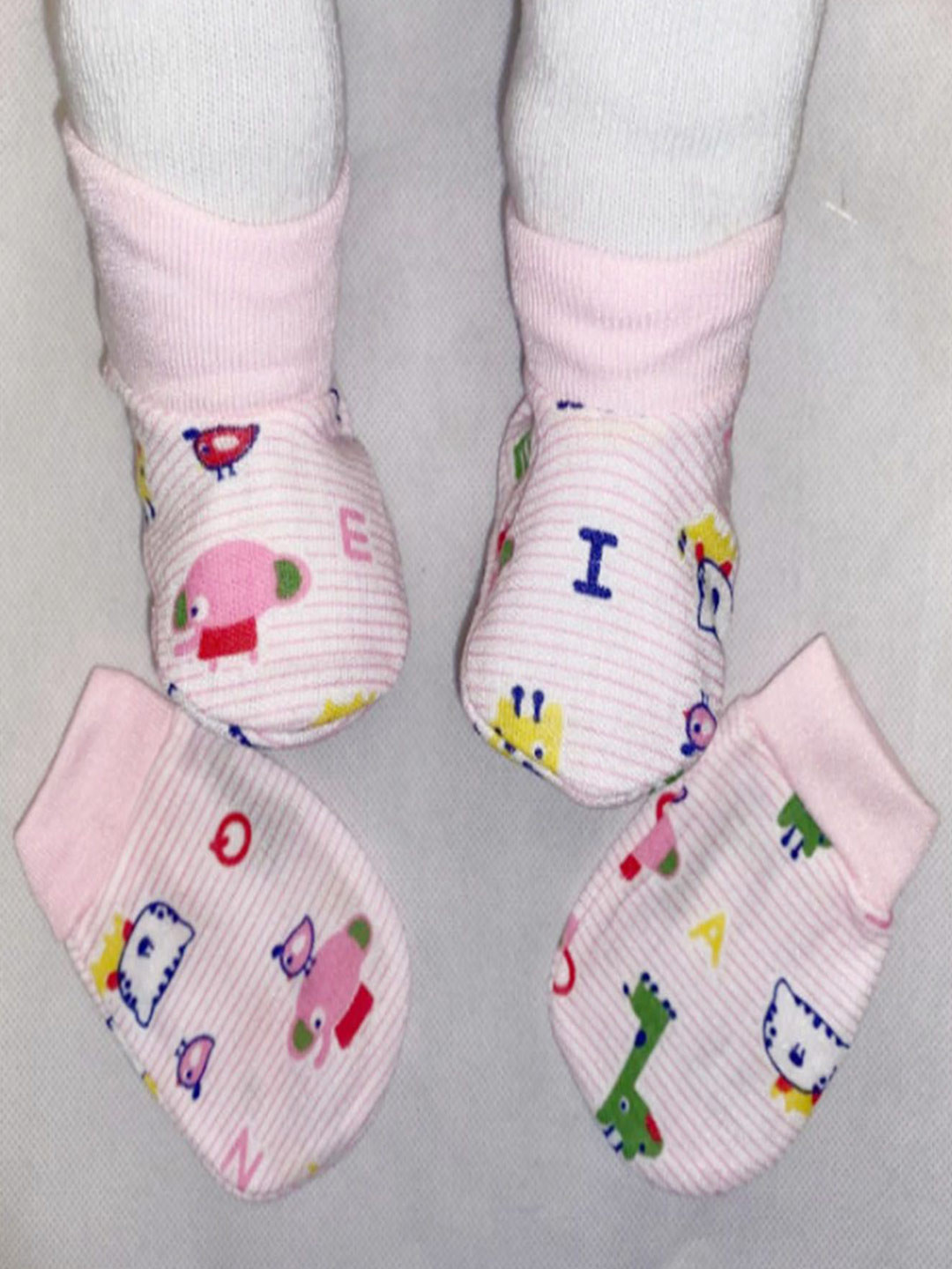 

BAESD Infants kids Pack Of 2 Cotton Striped Ankle-Length Socks, Pink