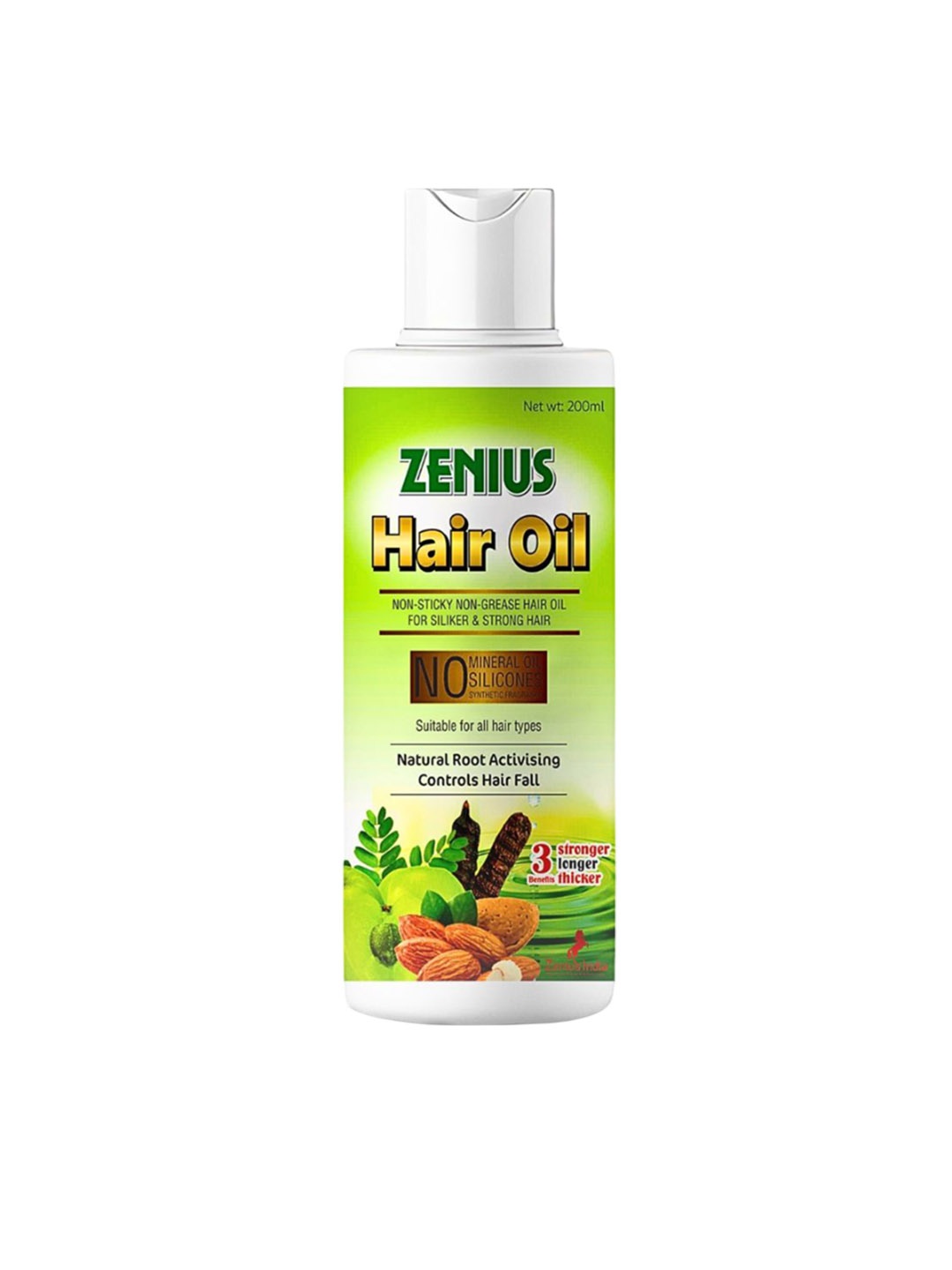 

Zenius India Natural Root Activising Controls Hair Fall Hair Oil- 200 ml, Brown