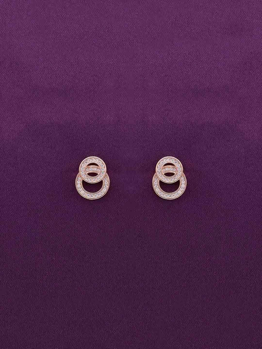 

KAI JEWEL Contemporary Studs Earrings, Rose gold