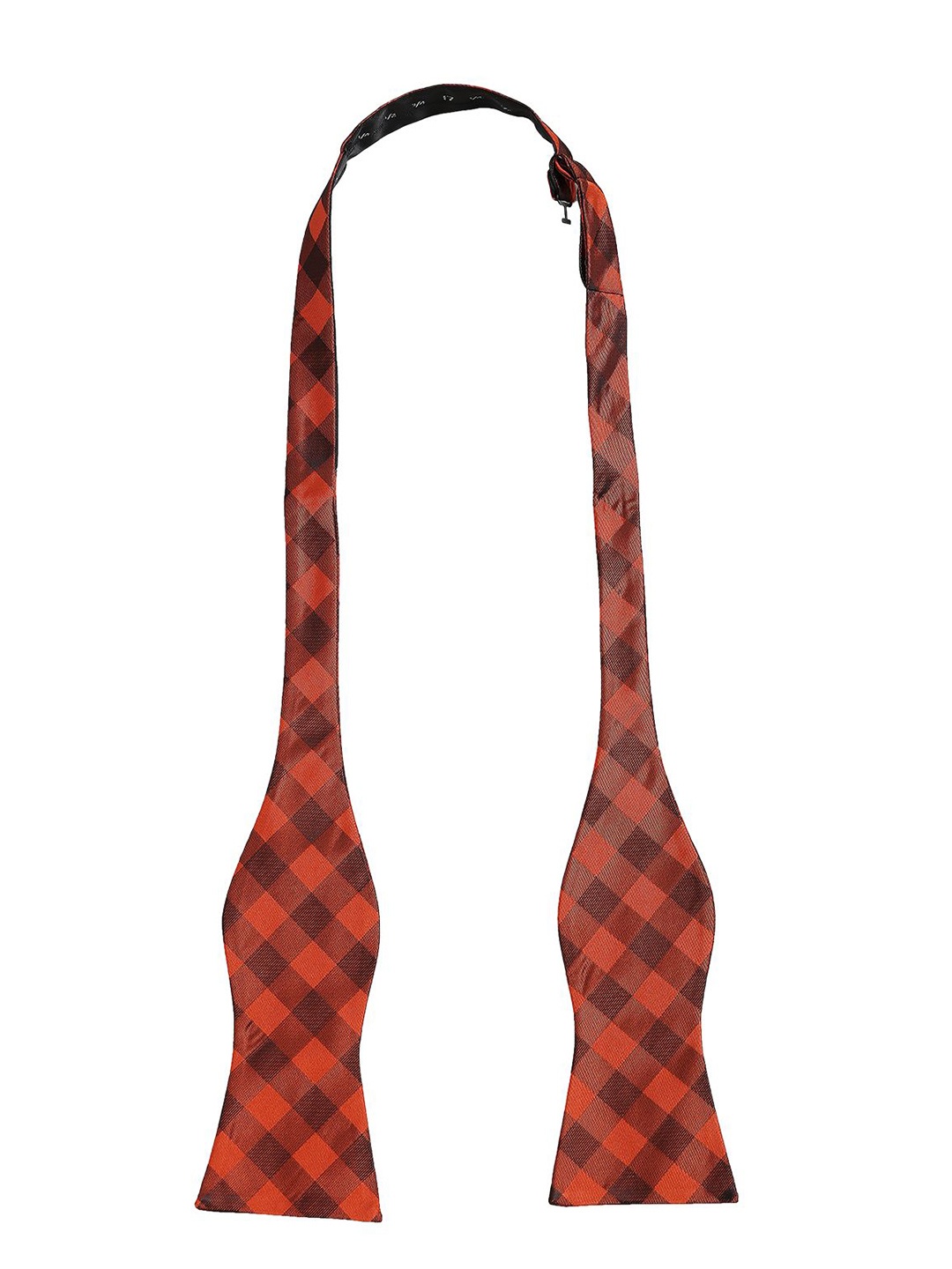 

Alvaro Castagnino Men Checked Bow Tie, Rust