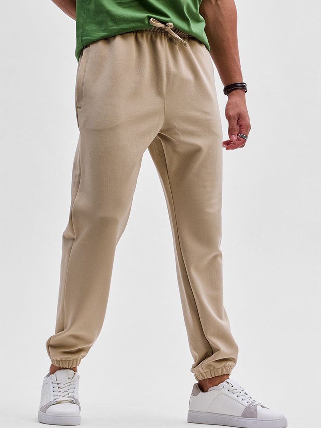 

Snitch Slim Fit Mid- Rise Joggers, Beige