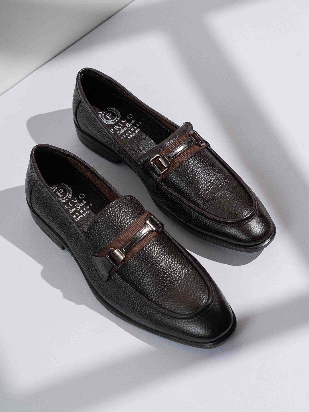 

ATESBER by Inc.5 Men Leather Formal Loafers, Brown