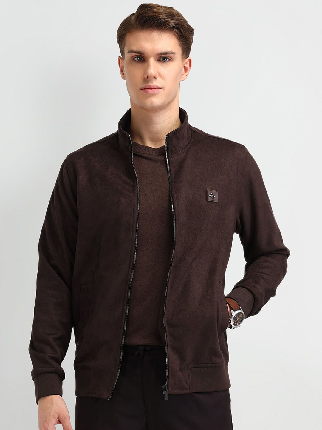 

Arrow Sport Men Longline Quilted Jacket, Brown