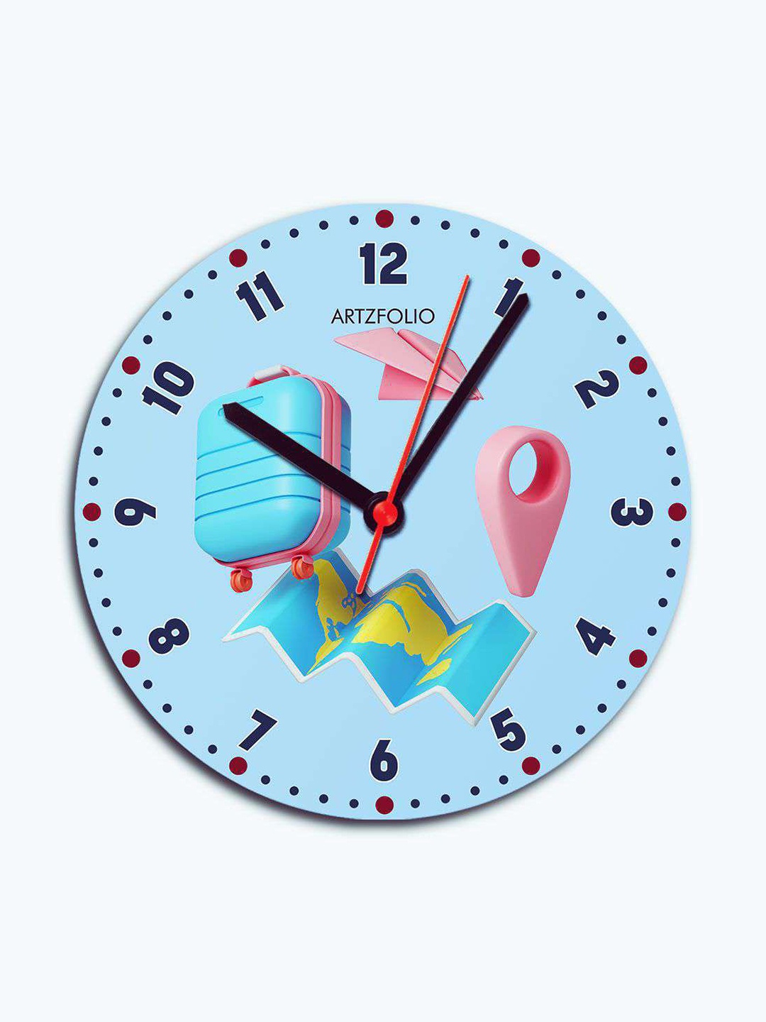

ArtzFolio Multicoloured Printed Contemporary Wall Clock, Multi