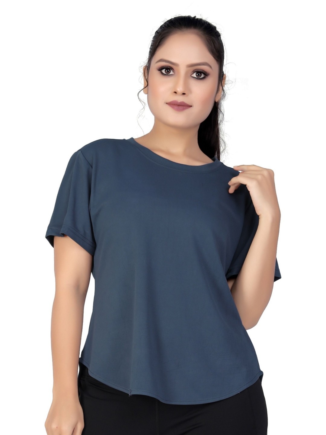 

MYO2 Women Cut Outs T-shirt, Grey