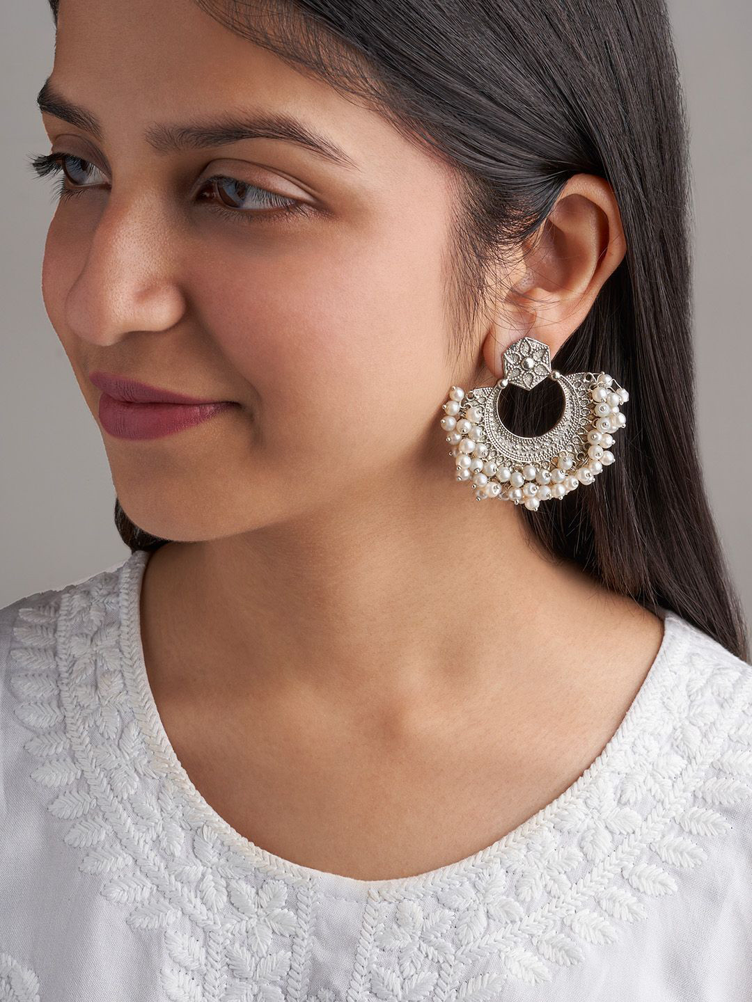 

TEEJH Contemporary Drop Earrings, Silver