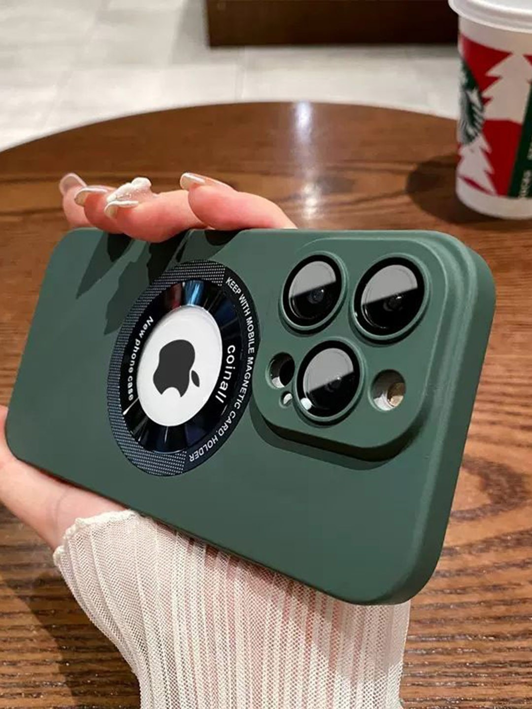 

Luxury Kase Solid Printed iPhone 12 Pro Max Back Case Mobile Accessories, Green