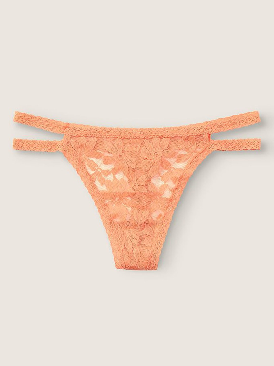 

Victoria's Secret PINK Lace Strappy Thong Panty 111967183QX9, Orange
