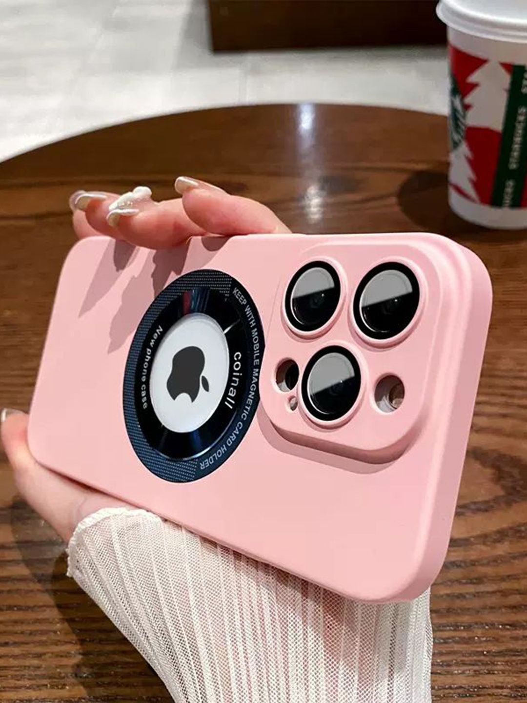 

Luxury Kase Solid Printed iPhone 12 Pro Back Case Mobile Accessories, Pink