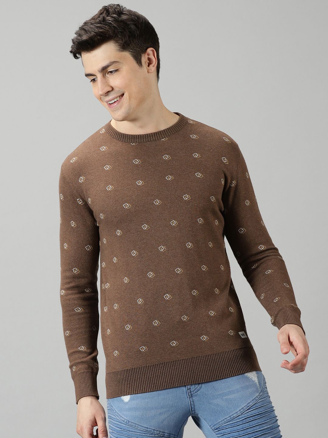 

BLACK BUCK Crew Neck Sweater, Brown