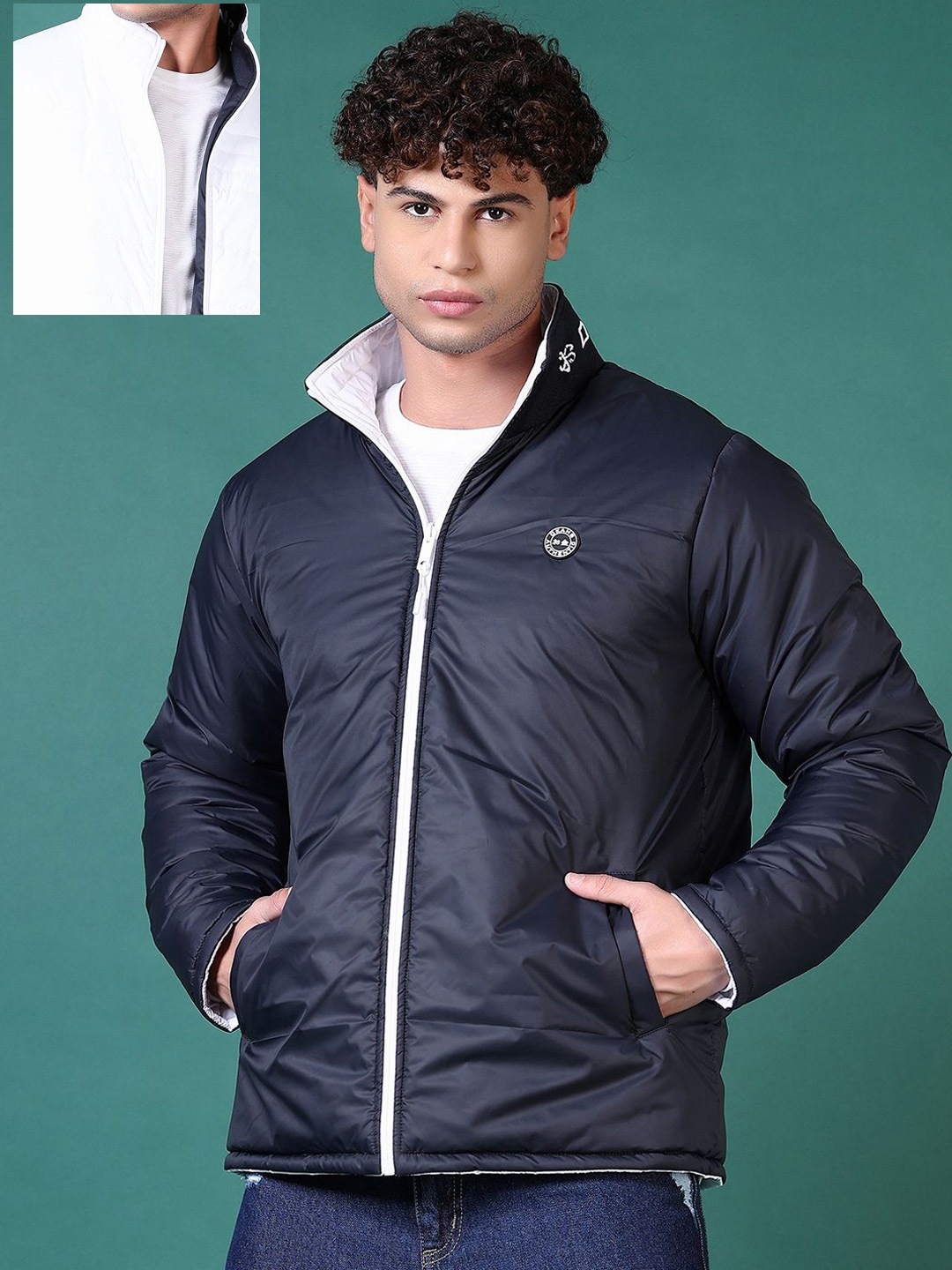 

V-Mart Men Quilted Jacket, White