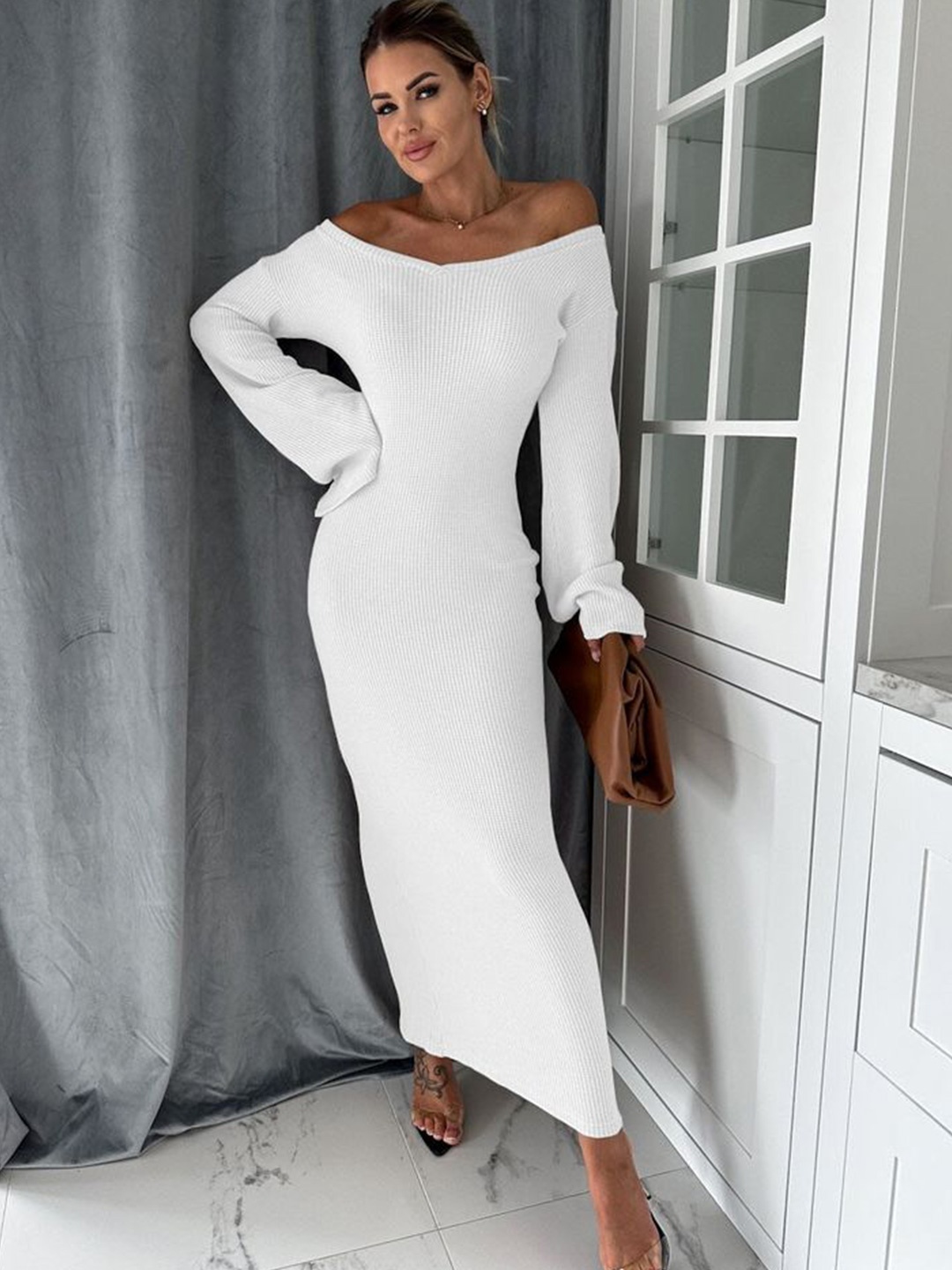 

LULU & SKY Women Bodycon Dress, White