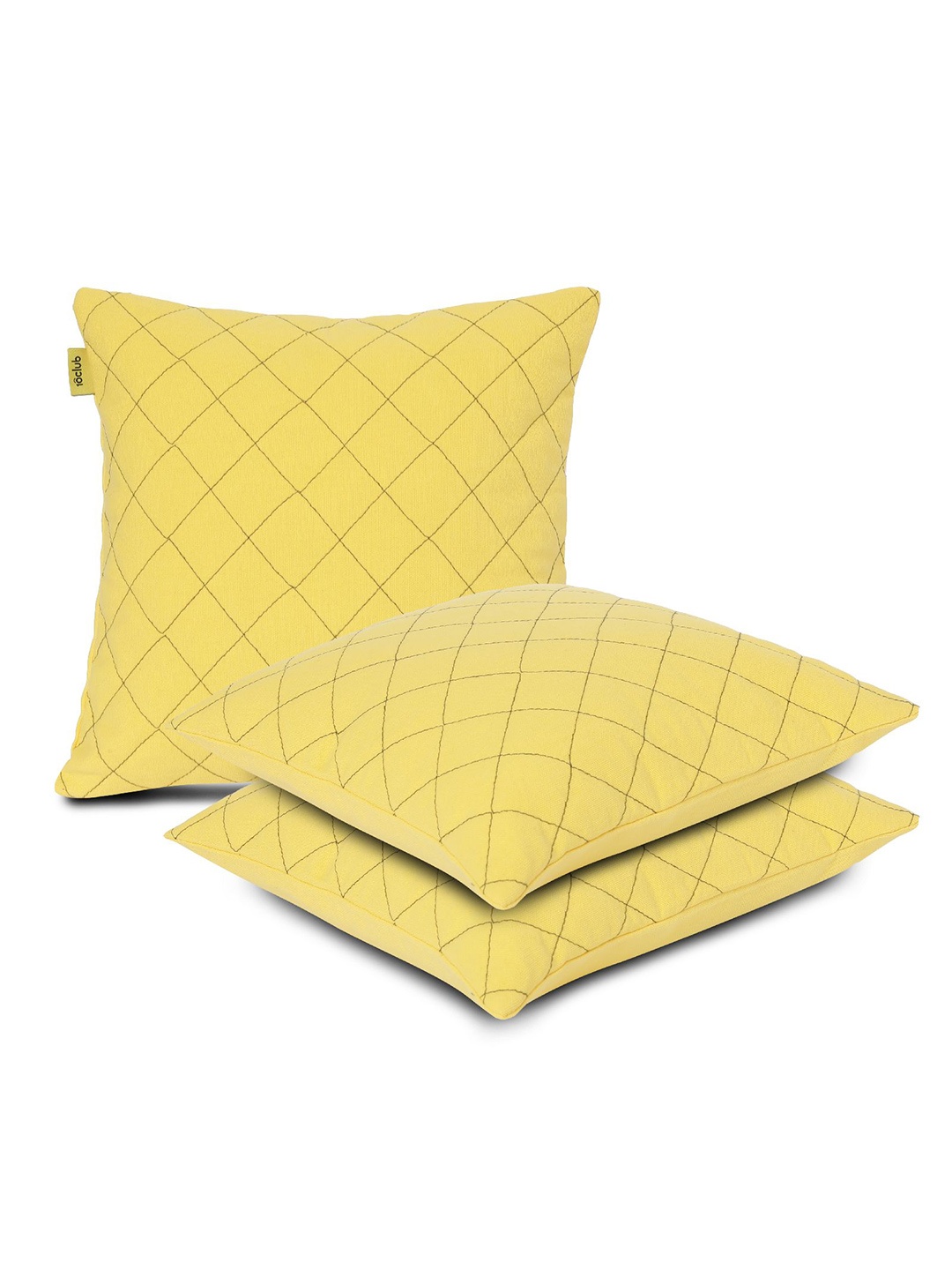 

10Club 3pc Cushion Cover, Yellow