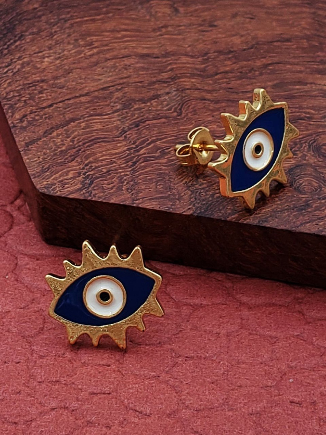 

ZIVOM Contemporary Studs Earrings, Blue