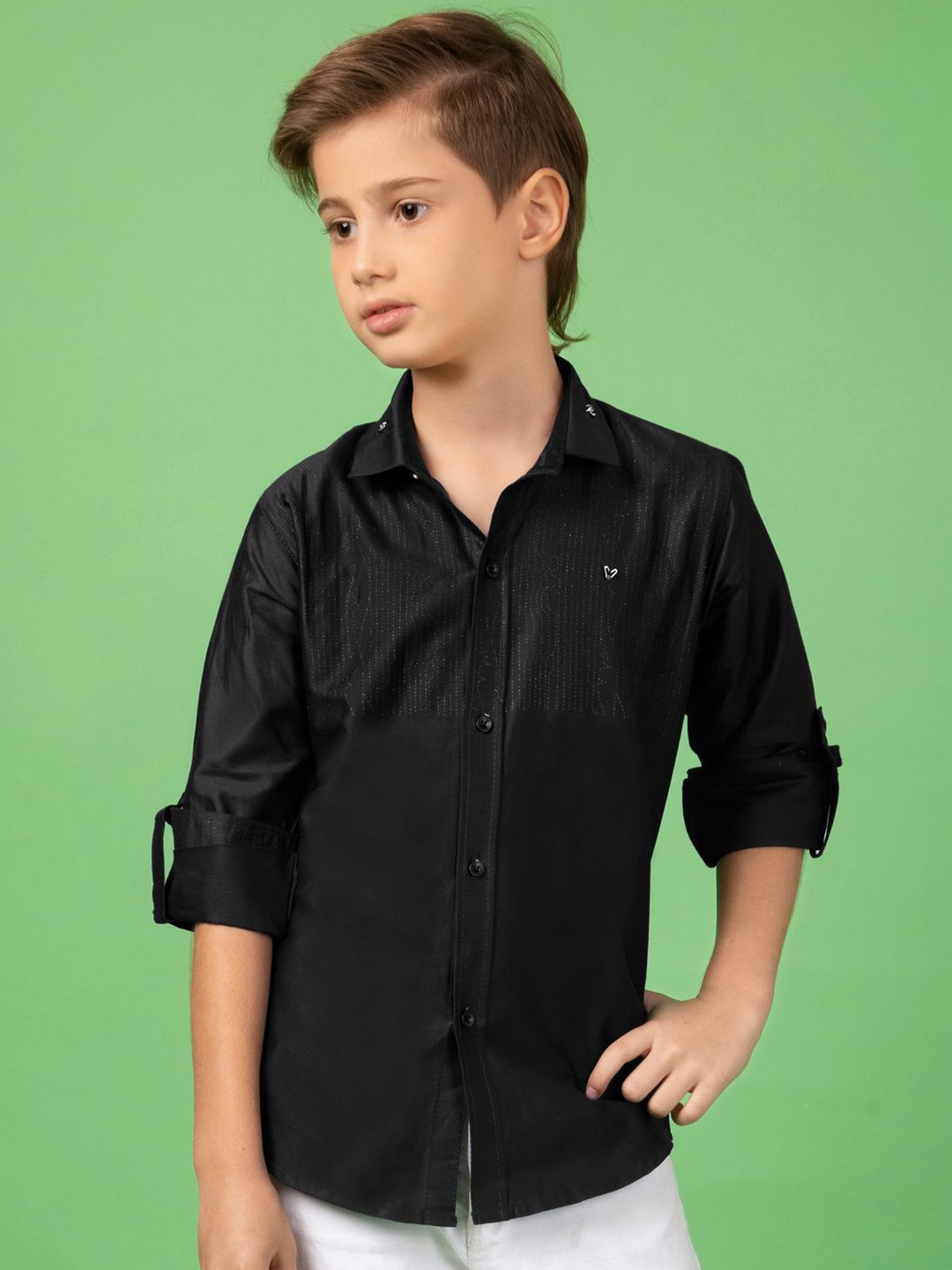 

MashUp Boys Opaque Casual Shirt, Black
