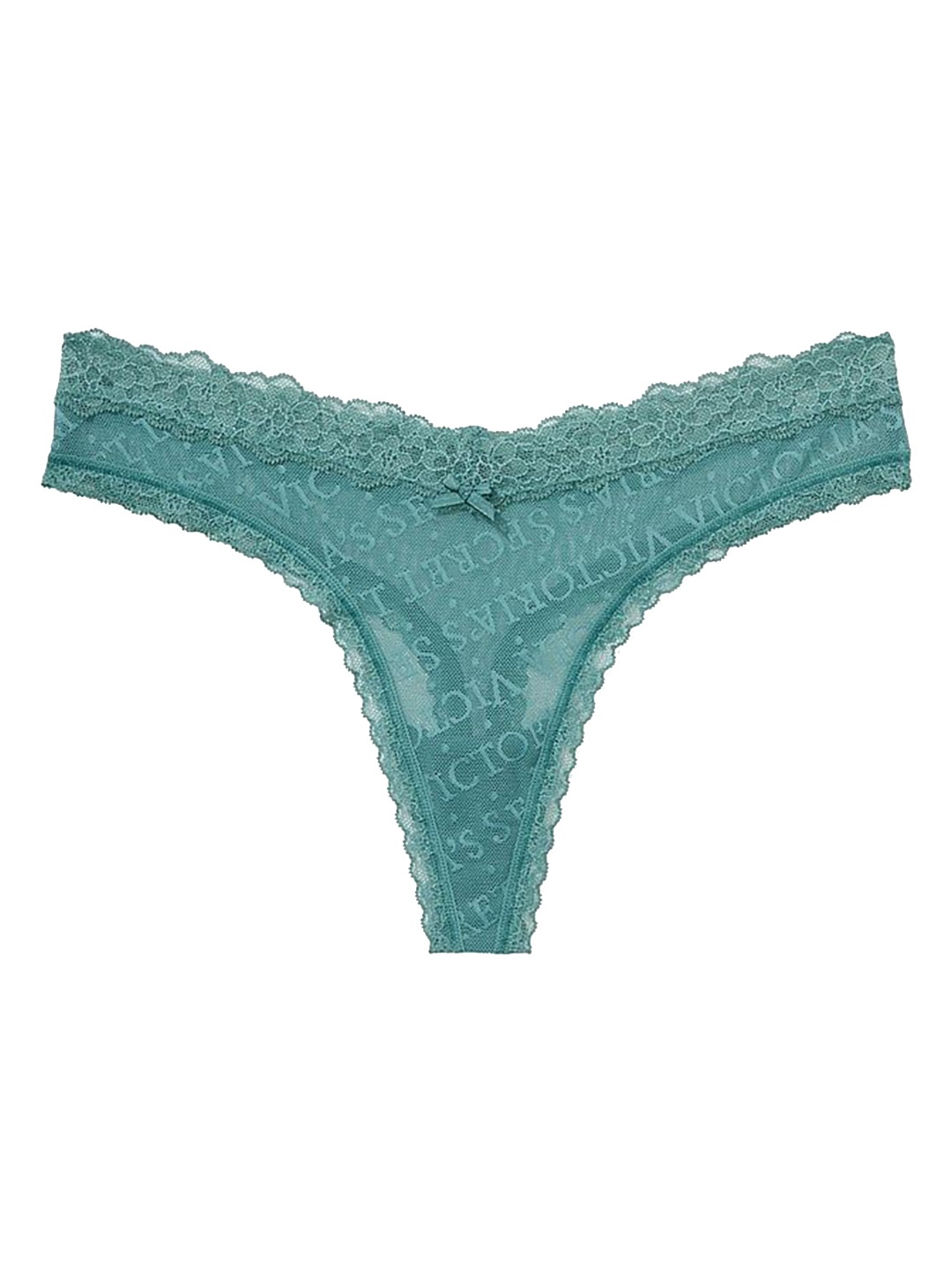 

Victoria's Secret The Lacie Self Design Lace Thong Briefs 1122001799L5, Blue