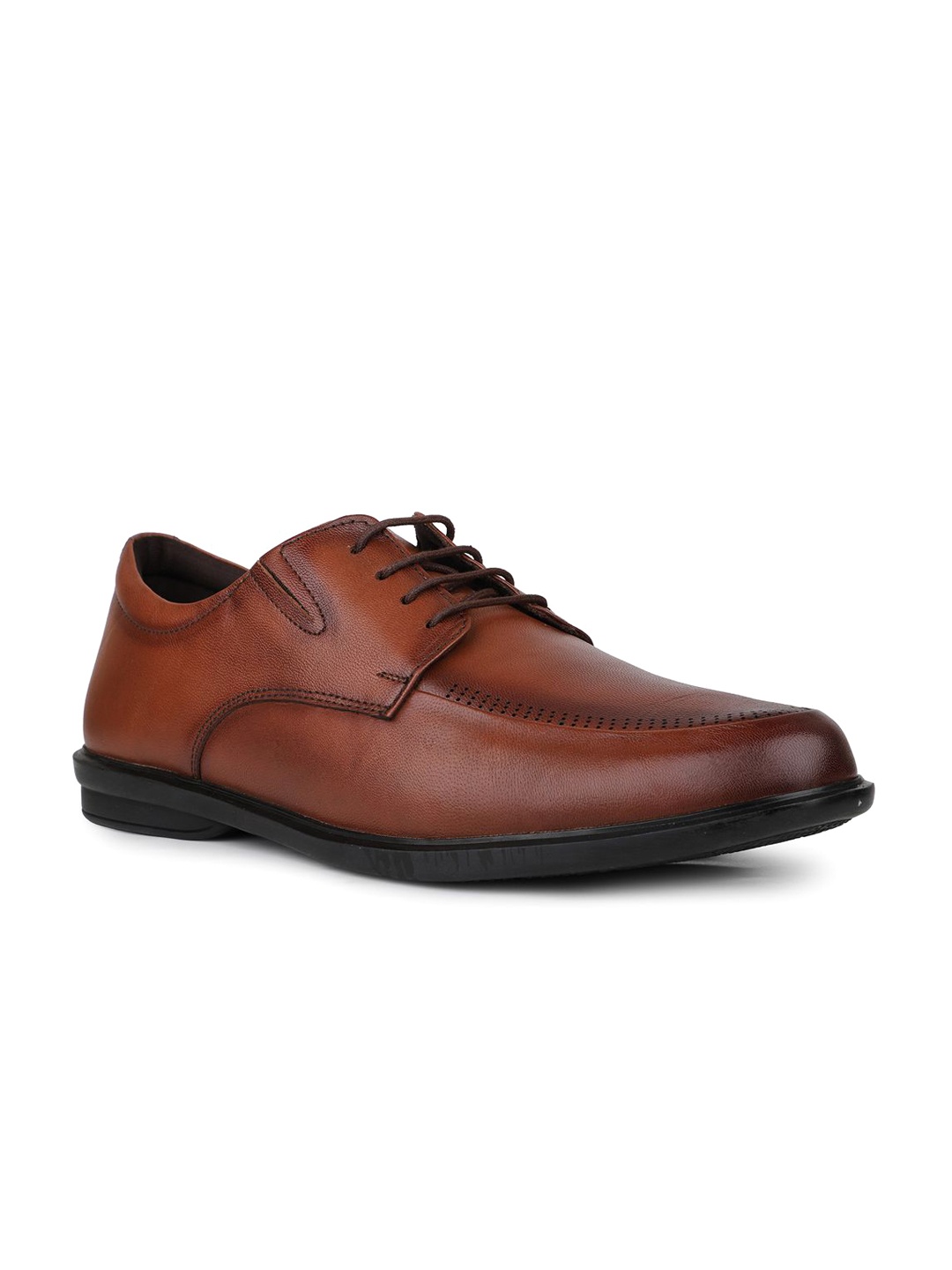 

ATESBER by Inc.5 Men Leather Formal Derbys, Tan