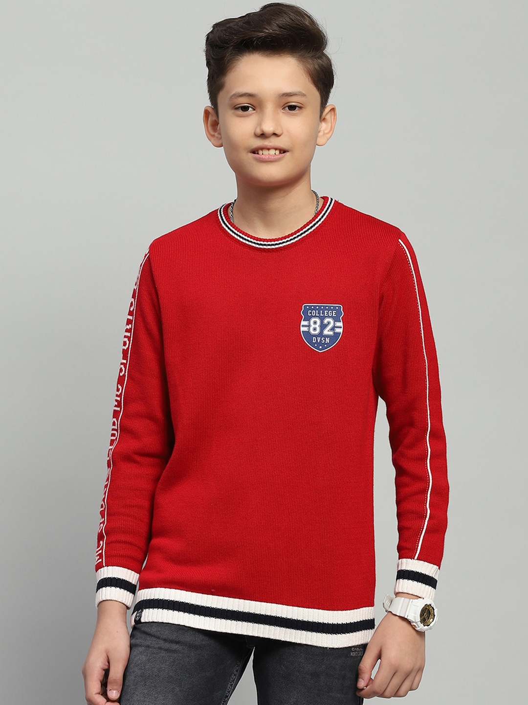 

Monte Carlo Boys Cotton Pullover, Red