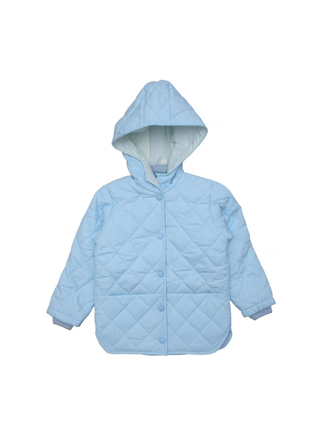 

White Snow Girls Quilted Jacket, Blue